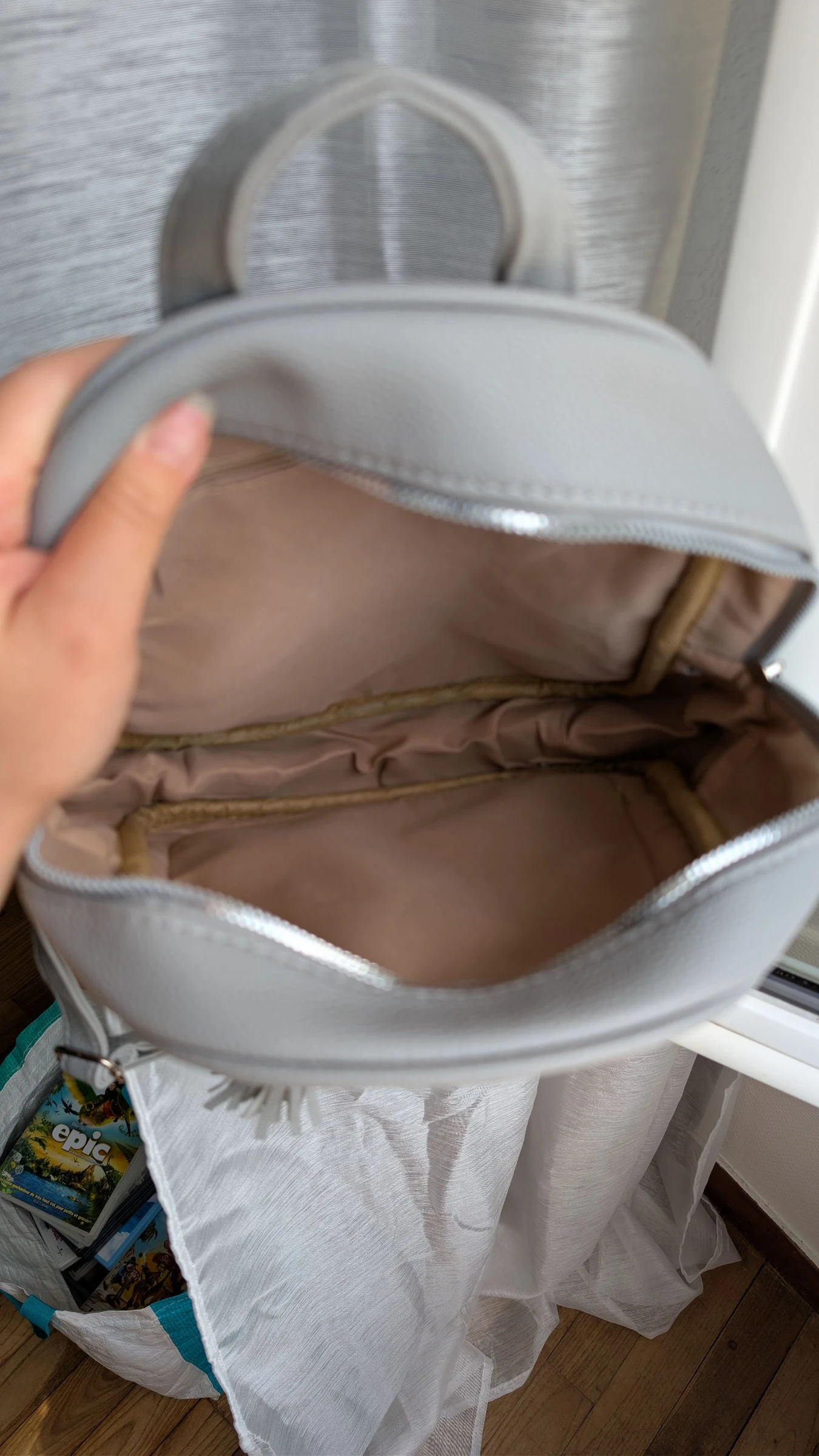 Gray Mini Backpack – photo 3